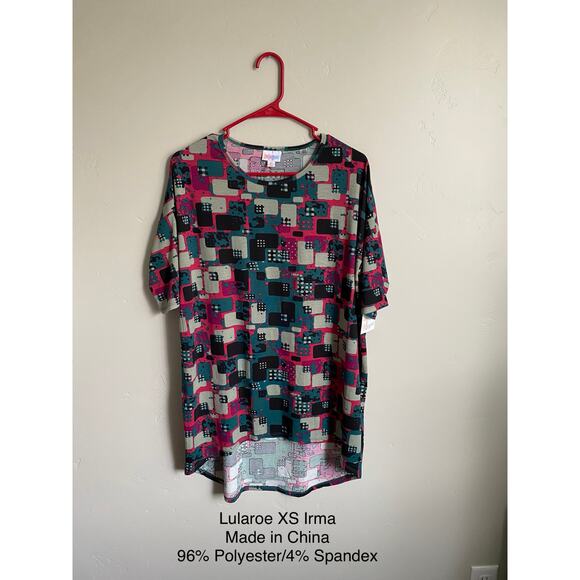 NWT XS Lularoe Abstract Print Irma - Picture 5 of 5
